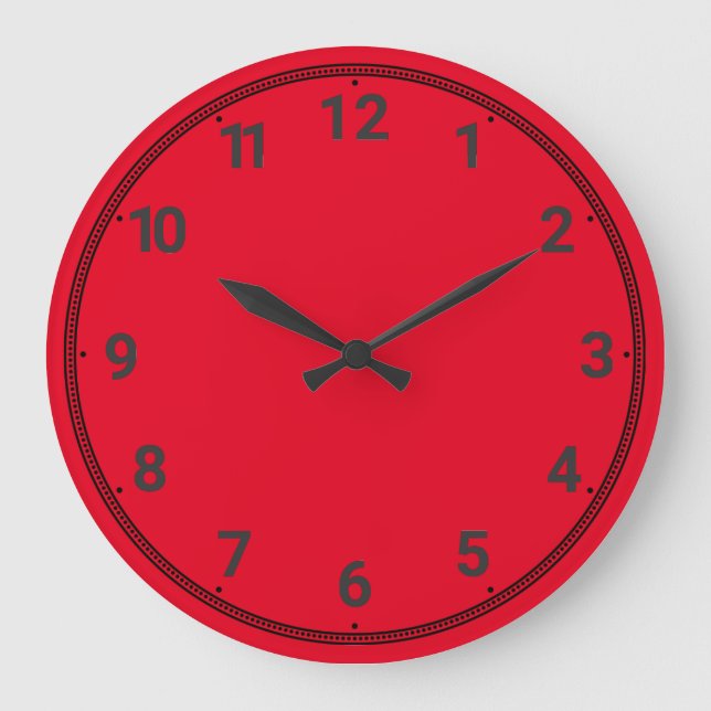 Bright red large clock (Front)
