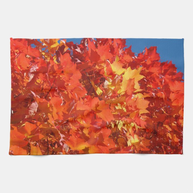 Bright Red Orange yellow Autumn Towels custom (Horizontal)