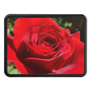 Bright Red Rose Flower Beautiful Floral Trailer Hitch Cover