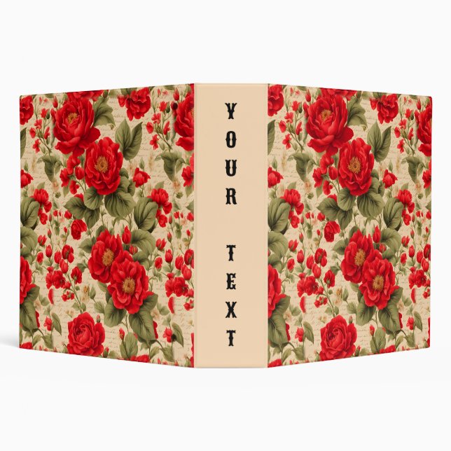 Bright Red Roses and Text Binder (Background)