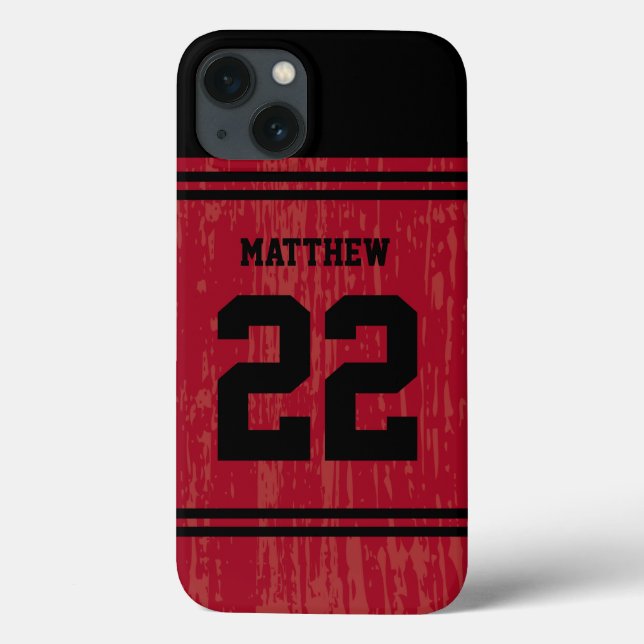 Bright Red Sport Jersey Number iPhone 6 Case-Mate iPhone Case (Back)