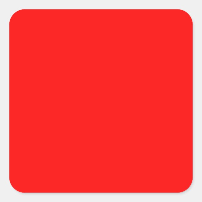 Bright Red  Square Sticker (Front)