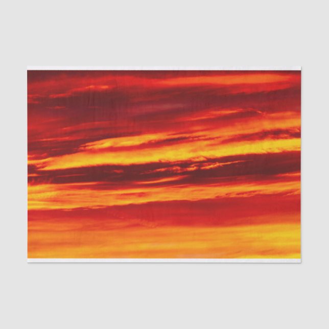 Bright Red Sunset Tissue Paper (Front)