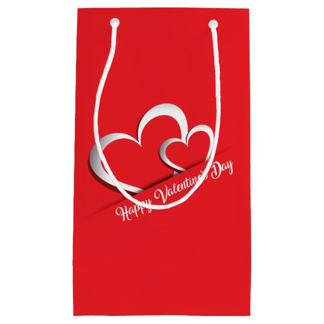 Bright Red Valentine's Day Cadeau sac (Devant)