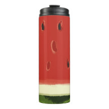 Bright Red Watercolor Watermelon Thermal Tumbler