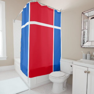 Bright Red White Royal Blue Split Racing Stripes