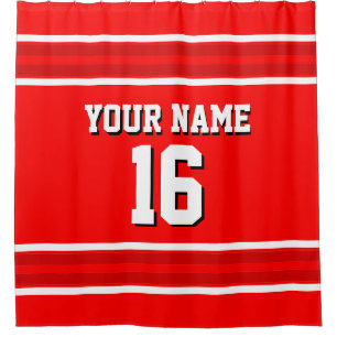 Bright Red with Red White Stripes Sports Jersey