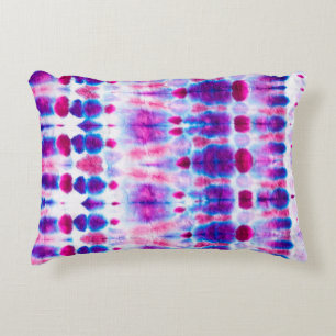 Bright Red Yellow Abstract Art Accent Pillow