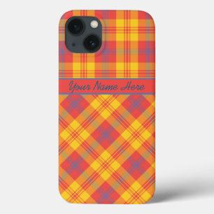 Bright Red, Yellow and Blue Plaid iPad Mini Case