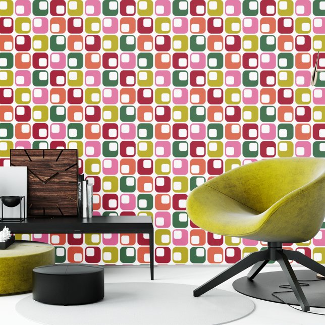 Bright Retro 1970s Geometric Pattern Wallpaper (Creator Uploaded)
