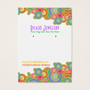 Bright Retro Circles Earring Background
