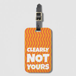 Bright Retro Funny Funky Luggage Tag