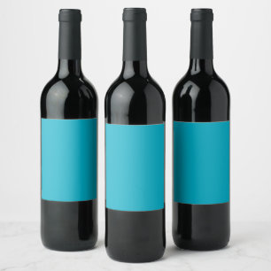 Bright Rich Sky Blue Wine Label