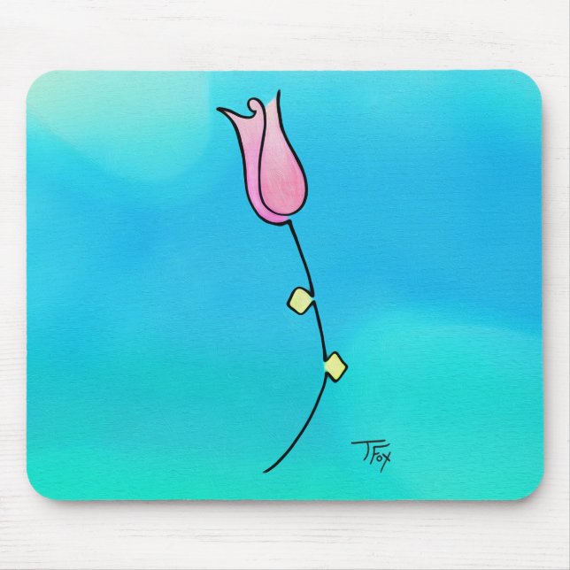 Bright Rose Mousepad (Front)