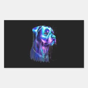 Bright Rottweiler Watercolor Dog Art Print Lovers Sticker
