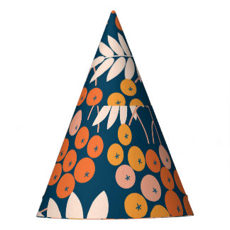 Bright Rowanberry Autumn Seamless Design Party Hat
