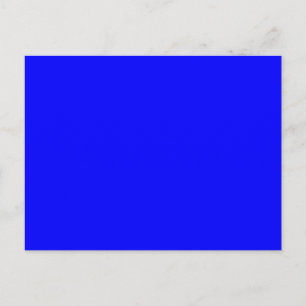 Bright Royal Blue Solid Trend Colour Background Postcard
