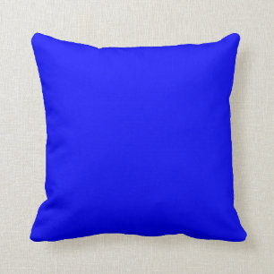 Bright Royal Blue Solid Trend Colour Background Throw Pillow