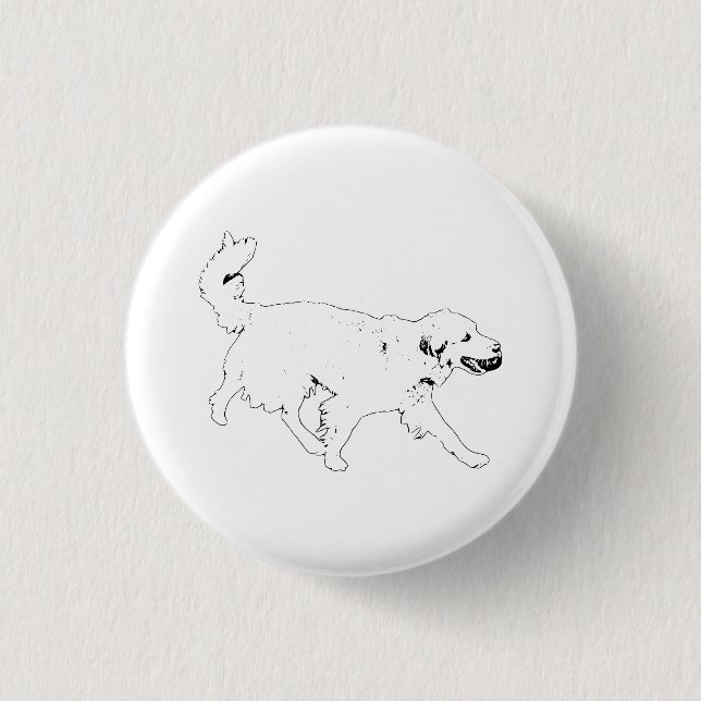 Bright Running Beat 1 Inch Round Button (Front)