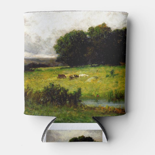 Bright Scene of Cattle near Stream - Edward Mitche Can Cooler (Front)