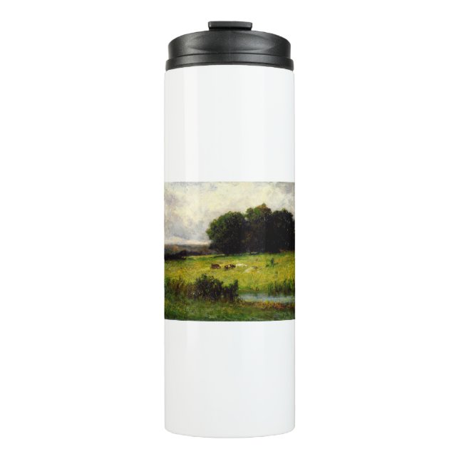 Bright Scene of Cattle near Stream - Edward Mitche Thermal Tumbler (Front)