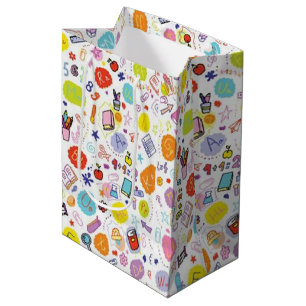 Bright school theme  medium gift bag