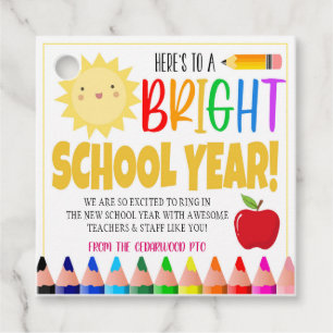 Bright School Year Gift Tag