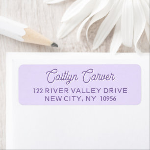 Bright Script Purple Trendy Personalized