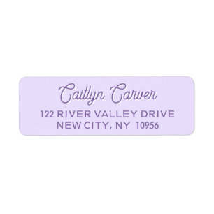 Bright Script Purple Trendy Personalized