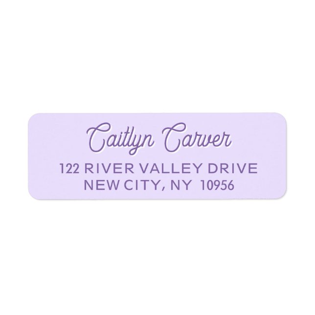 Bright Script Purple Trendy Personalized (Front)