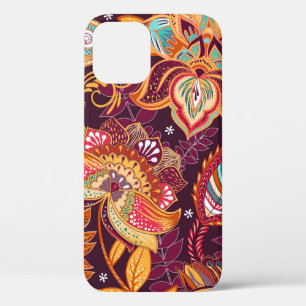 Bright seamless pattern in paisley style. Colourfu iPhone 12 Case
