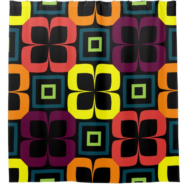 Bright seamless pattern with colorful flowers on a (Front)