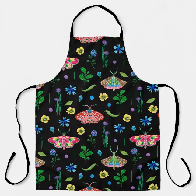 Bright seamless pattern with multicolored butterfl apron (Front)