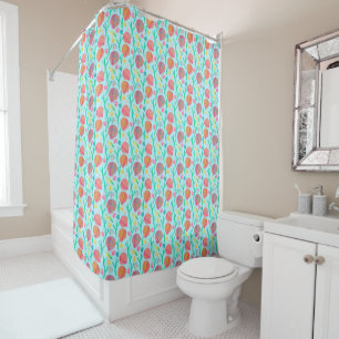 Bright Seashells and Seaweed Pattern