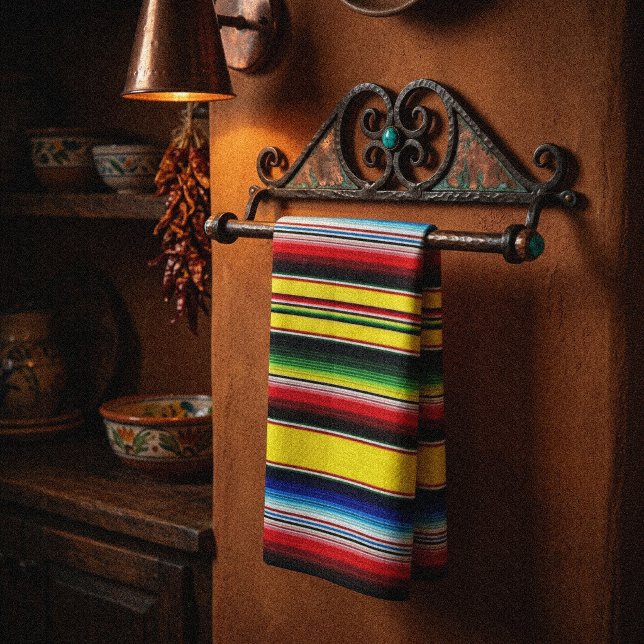 Bright serape stripes kitchen towel (Creator Uploaded)