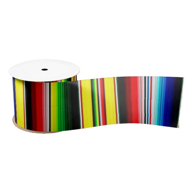 Bright serape stripes satin ribbon (Spool)