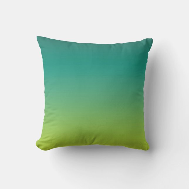 Bright Shades of Lime Throw Pillow (Front)