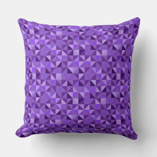 BRIGHT SHADES OF PURPLE GEOMETRIC PATTERNS THROW PILLOW