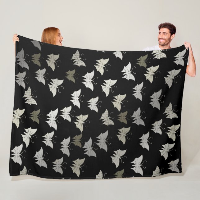 bright, shiny, butterflies, exclusive + pattern, fleece blanket (In Situ)