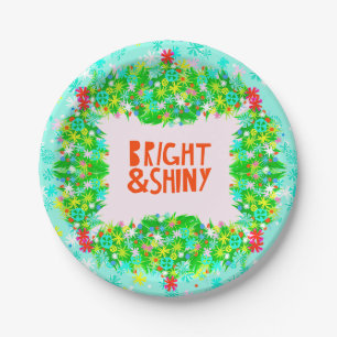 Bright & Shiny Wreath Paper Plate