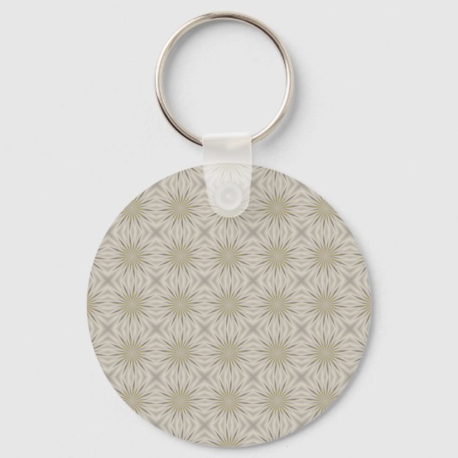 Bright Silver Christmas Stars Keychain (Front)