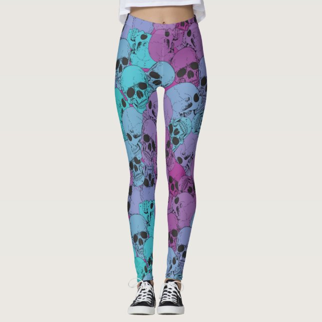Bright Skull Leggings (Front)