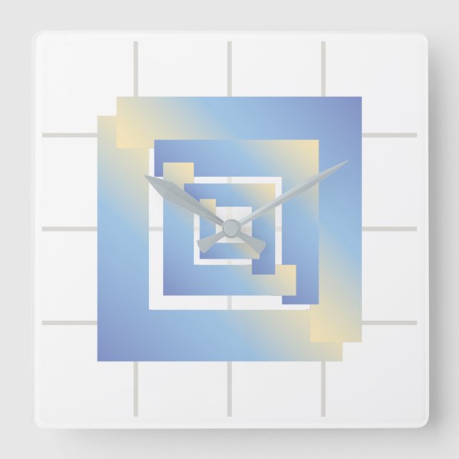 bright sky colors square wall clock (Front)