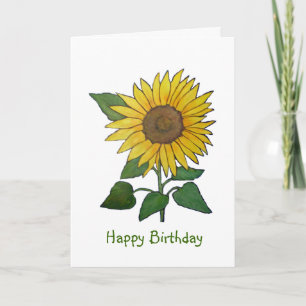 Bright Smiles Sunflower Carte d'anniversaire