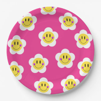 Bright Smiley Paper Plate