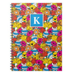 Bright Smiling Faces   Monogram Notebook