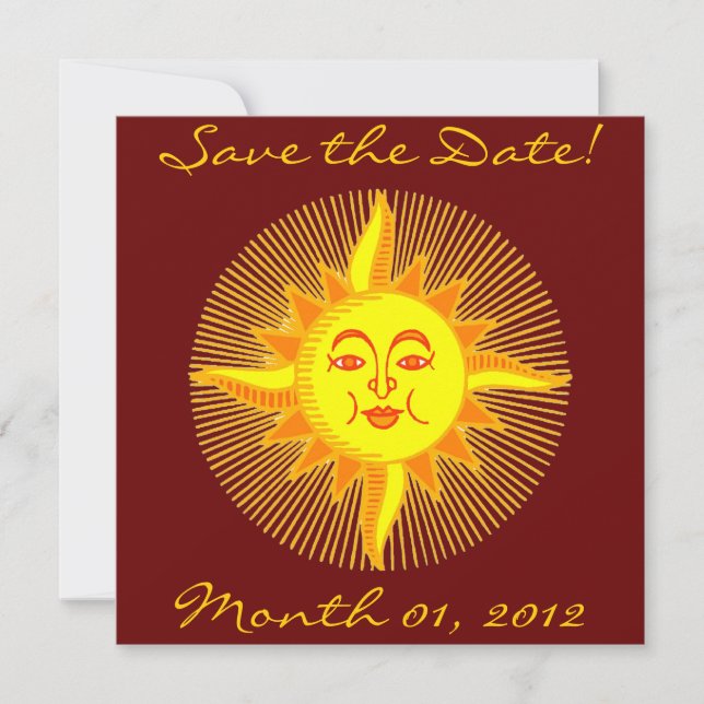 Bright Smiling Sun Invitations (Front)