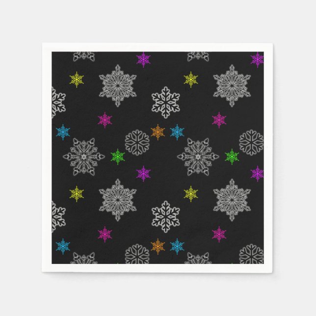 Bright Snowflake Napkins (Front)