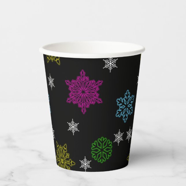 Bright Snowflakes Party Cups - set 3 (Front)