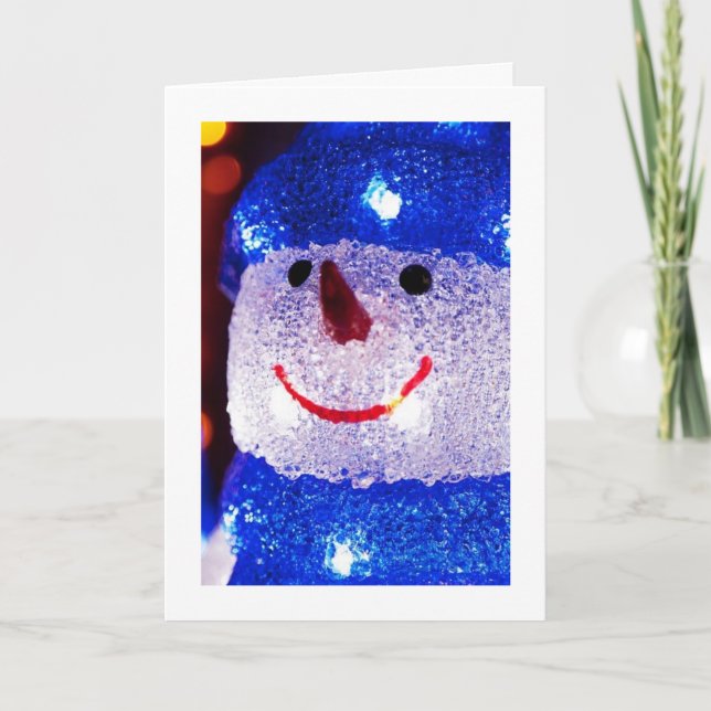 Bright Snowman Holiday Card (Front)